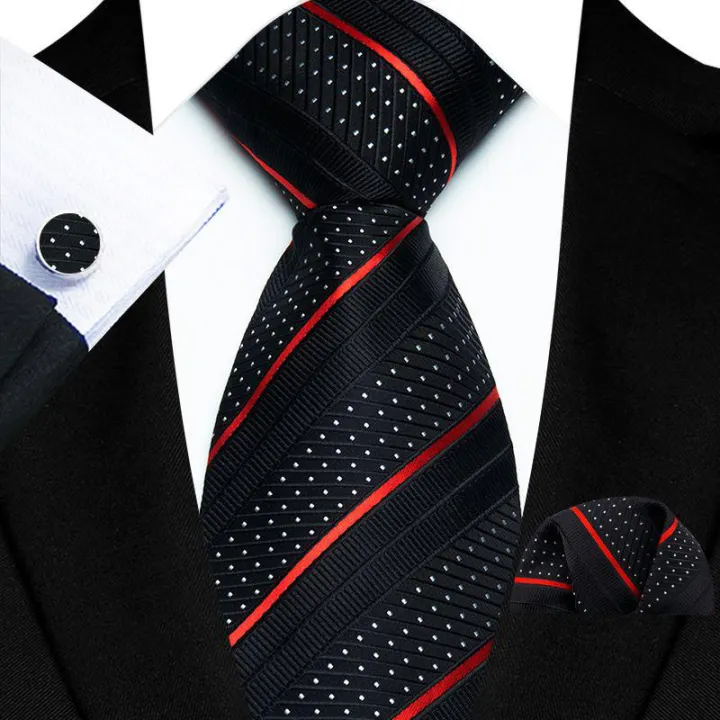 3Pcs%20Striped%20Ties%20Set%20Necktie%20and%20Pocket%20Square%20Cufflinks%20Sets%20Trendy%20Repp%20Graphic%20Woven%20Formal%20Business%20Necktie%20for%20Men%20-%20Image%202
