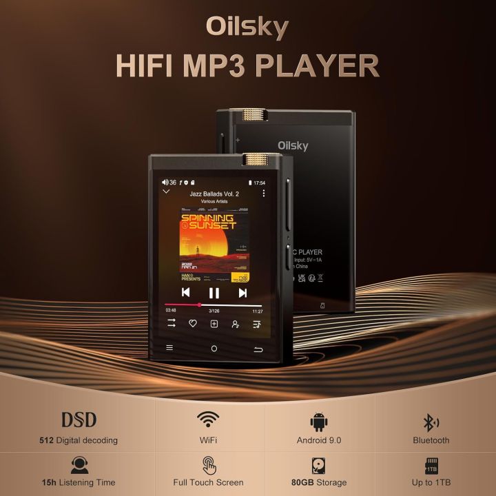 Hi-Fi%20MP3%20Player%20with%20Bluetooth%20and%20WiFi,%20Oilsky%20Lossless%20DSD%20High-Resolution%20Digital%20Audio%20with%2016GB/80GB%20Memory%20up%20to%201TB%20-%20Image%202