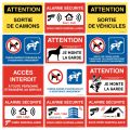 Panneau De Signalisation Aluminium,Alarme Vidéo,Accès Interdit Propriété Privée,Attention Sortie de Véhicules,Chiens Guides Sign. 