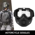 Modular Motorcycle Bike Riding Helmet Helmet Face Cover for biker White Glass.