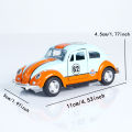1:36 New Retro Beetle Alloy Die-Cast Classic Model Toy Car, Pull-Back, Openable Doors, Collectible Ornament, Boys' Toy, Christmas , Model Car Ornament. 