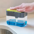 1/2pcs Automatic Soap Dispensers Sponge Holder Press Bottle Liquid Dishes Cleaning Tool with Sponge Wipe Combo Kitchen Sink Use. 