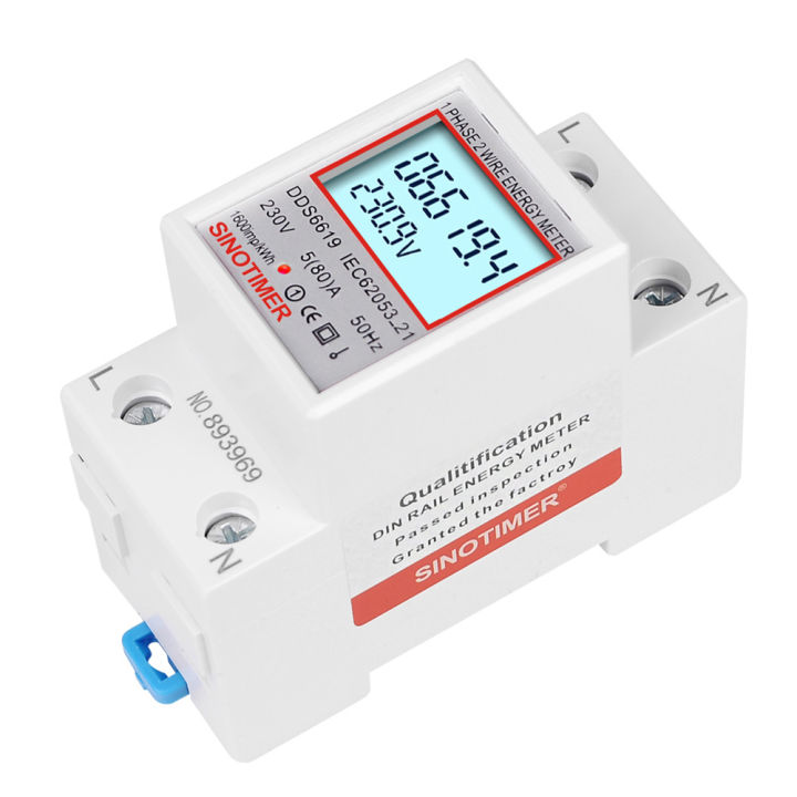 Electrical Sensor Monitor Digital Electricity Usage Monitor LCD Display 220V 230V Electric Energy ...