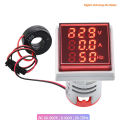 Digital AC Volt Amp Hz Meter Signal Indicator Lamp 22mm for Control Panel ATS SDB Meter Box. 