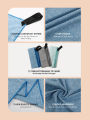 Microfiber Quick Dry Gym Towel Silver ION OdorFree Absorbent Fiber Fast Drying Workout Gear for Body Sweat Working Out (M1).