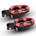 1 Pair Universal Aluminum Alloy Foot Pedals Angle Adjustable for Motorcycle Scooter ATV E-Bike Foot Rests Foot Pegs. 