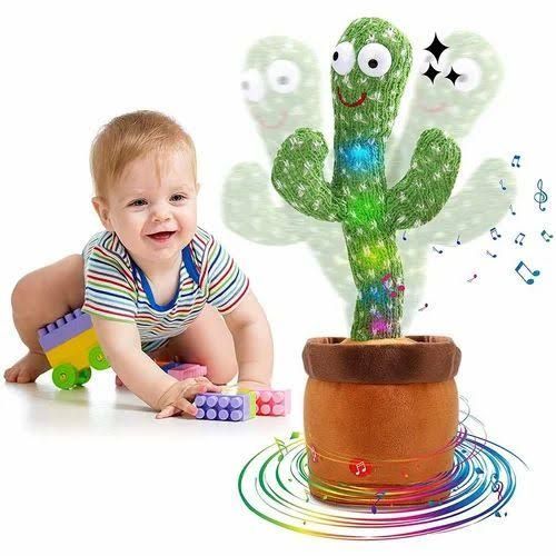 Dancing Talking Cactus Interactive plush Toy | Wriggle & Singing Recording Repeat What You Say Funny Mimicing Funny Toy for Kids