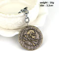 Movie Game Uncharted 4 Necklace Nathan Drake Cosplay Ring Leather Code Ancient Vintage Pendant Jewelry Prop. 