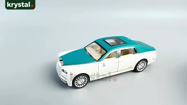 【Krystal】Rolls Royce Phantom Six-Door Car Toy | High-quality ABS Material | Luxury Push Vehicle with Sound & Light