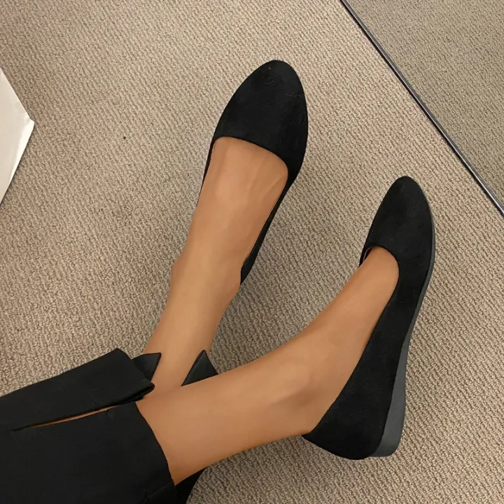 Fashion%20new%20coat%20Solid%20color%20large%20light%20mouth%20women's%20suede%20comfortable%20flat%20shoes%20women's%20Zapatos%20De%20Mujer%20-%20Image%204