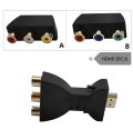 HD HDMI to AV Adapter Cable 3RCA Lotus Head Red White Yellow/Red Green Blue Converter HDMI to Audio Video. 