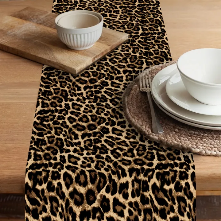 VIKAMA%20Luxurious%20Leopard%20Print%20Table%20Flag%20Kitchen%20Farmhouse%20Decoration%20Family%20Gathering%20Table%20Decoration%20Table%20Runner%20-%20Image%202