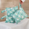 3pcs Different Size Waterproof Wet Bag Wet Dry Bags For Baby Cloth Diapers&Breast Pump Part Organizer For Swimsuit Wet Clothes. 