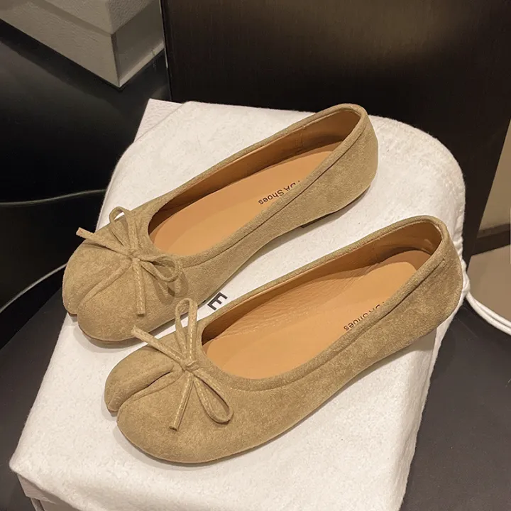 Fashion%20Suede%20Split%20Toe%20Women%20Bow%20Tabi%20Ballet%20Flats%20Spring%20Autumn%20Comfortable%20Walking%20Lazy%20Loafers%20Casual%20Girls%20Dance%20Shoes%20-%20Image%206