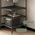 2 in 1 Corner Clothes Rack Nightstand Coat Rack Storage Bedroom Clothes Stand Organizer Night Table Storage Shelf Clothing Racks. 