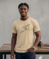 Paper Plane of Liberty Print Crew Neck Short Sleeve T-Shirts. 