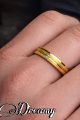 Stainless Steel Golden coloured trendy design finger ring.