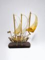 Table Decor Wooden Brass San Felipe Ship Luxurious Decorative Ship Figurine 13 Inch. 