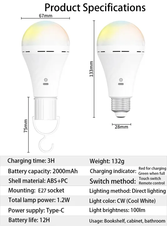 USB-C%20Rechargeable%20Emergency%20Bulb%20with%20E27%20Socket,%20Tri-Color%20Temperature%20(3000K-6000K),%20Remote%20Control,%20for%20living%20room,%20bedroom%20-%20Image%206
