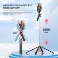 Selfie stick P180 wireless selfie stick 1.8m. Foldable with rechargeable Bluetooth remote. can use action camera go. 