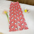 Sanrio Hello Kitty Pajamas Pants Women Autumn Winter Flannel Trousers Fashion Household Kawaii Pajama Cartoon Casual Home Pants. 