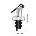 3PCS Silver Spray Paint Oil Bottle Plug Plastic Oil Bottle Plug Soy Sauce Vinegar Bottle Plug Oil Pour Nozzle. 
