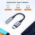 Elbow Type C To 3.5mm Aux Adapter Type-c 3 5 Jack Audio Cable Earphone Cable Converter for iPhone 15 Samsung Galaxy S21 S20. 