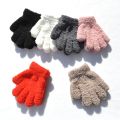 New 1-4Y Kids Gloves Winter Baby Plush Coral Gloves Toddler Full Fingers Cute Mittens Warm Windproof Glove For Boys Girls. 