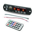 Wireless Bluetooth 5.0 9V-12V MP3 WMA Decoder Board Car Audio USB TF FM Radio Module Color Screen MP3 Player with Remote Control.