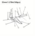 100Pcs Eye Pins for DIY Jewelry Making, Eye Pins Jewelry Making Pin Metal End eyepins for Craft Earring Bracelet Necklace Pendant Supplies. 