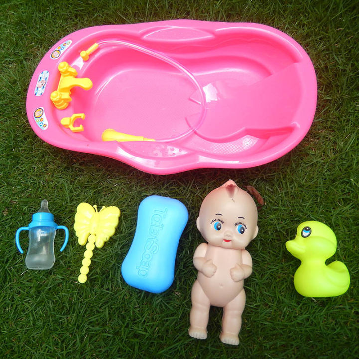 Realistic%20Baby%20Doll%20Bath%20Toys%20Little%20Newborn%20Doll%20Bath%20Set%20with%20Bathtub%20Shower%20Accessories%20Soap%20Duck%20Bottle%20for%20Kid%20Pretend%20Play%20-%20Image%204