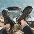 HIKEUP Men Hiking Shoes Non-slip Wear Resistant Climbing Shoes Outdoor Trekking Sneakers For Men Trekking  Mountain Shoes. 