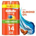 Gillette Fusion Ultra Sensitive Shave Gel for Men with Aloe Vera, 200ml  (2Pack). 