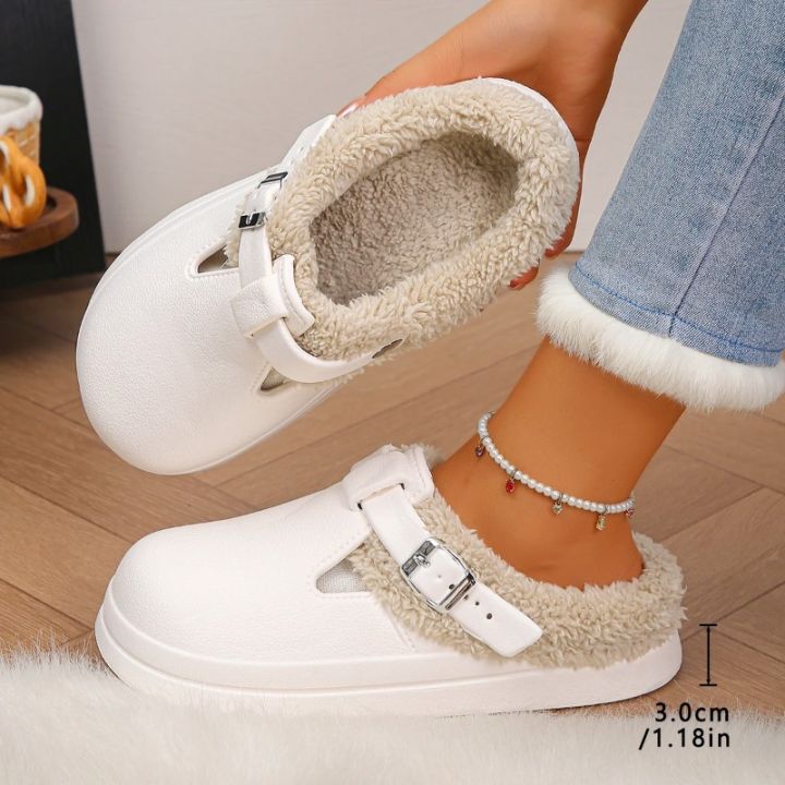Waterproof%20Eva%20Furry%20Mules%20Slippers%20Women%202025%20Winter%20Metal%20Buckle%20Warm%20Plush%20Slippers%20Soft%20Thick%20Bottom%20Non%20Slip%20Indoor%20Slides%20-%20Image%204