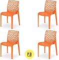 Supreme Molded Plastic Web Chair( Set of 4 chairs). 