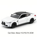1:32 M4 320I Simulation Car Model Toys Metal Diecast Doors Opened Sound Light Pull Back  Tires Ornament Vehicles for Kids. 