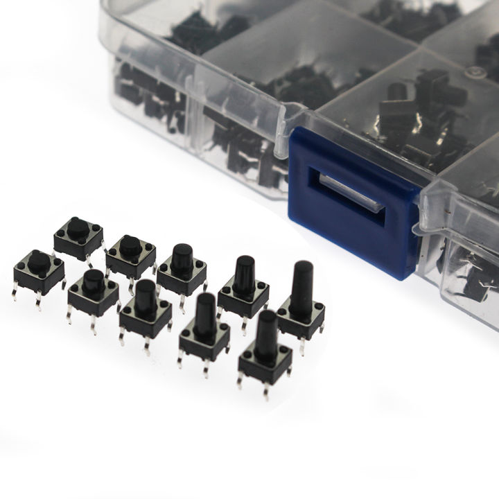 Mini Micro Switch Key 10 models 200pcs/Kit 6x6mm Mini Click Switches Dip T Tactile Push ...