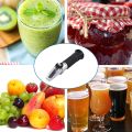 Handheld Refractometer Sugar Concentration Meter Densimeter 0-32% Brix Saccharimeter ATC Tester Fruits Grapes. 