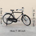 1:10 Model Alloy Retro Bike Diecast Decoration Model Metal Toy Black Bicycle Simulation Collection Gifts Toys for boys. 