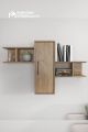 Modern Wooden Wall Shelf with Cabinet Door | Wall Mounted Storage Shelf | Decorative Wooden Wall Rack for Living Room, Bedroom & Office | Home Decor Display Organizer. 