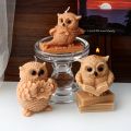 3D Reading Owl Animal Candle Mold Cute Keyboard Flower Owl Silicone Mold for Cake Decorating DIY Aromatherapy Plaster Wax Mold. 