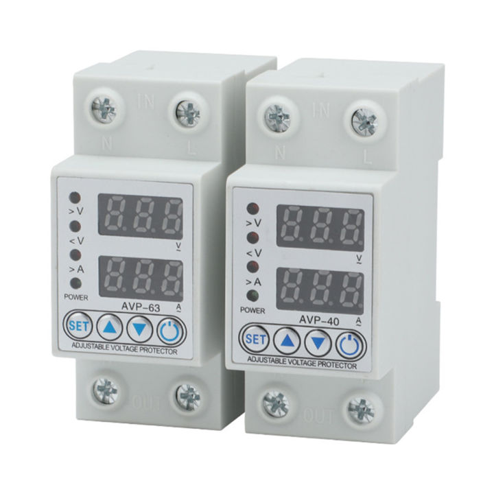 220V 40/63A Adjust Voltage Relay Over Current Protection Limit