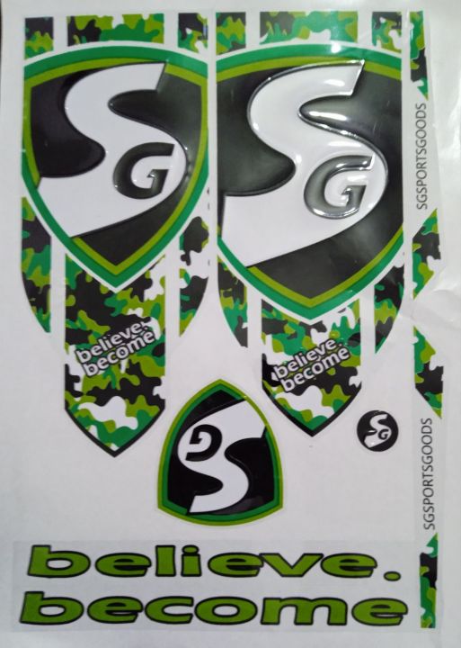 New 3D 2023 SG Commando Editions Cricket Bat Sticker For Professional players