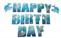mermaide theme happy birthday card board happy birthday banner party decorations. 