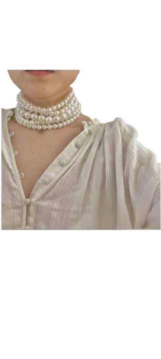 pearl choker set multi layers choker set ehivh inhance your looks