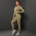 2Pcs Women Sets Energy Seamless Gym Suits Bubble Butt Sports Pants+Long Sleeve Shirts Push Up Running Sets Tracksuits Tights Set. 