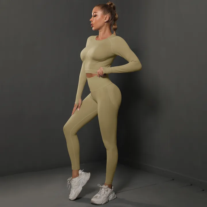 2Pcs%20Women%20Sets%20Energy%20Seamless%20Gym%20Suits%20Bubble%20Butt%20Sports%20Pants+Long%20Sleeve%20Shirts%20Push%20Up%20Running%20Sets%20Tracksuits%20Tights%20Set%20-%20Image%207