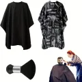 Barber wrap set Waterproof Hair Cutting Cape with Neck Duster Brush - Professional Barber Salon Hairdressing Apron Hair Stylists. 