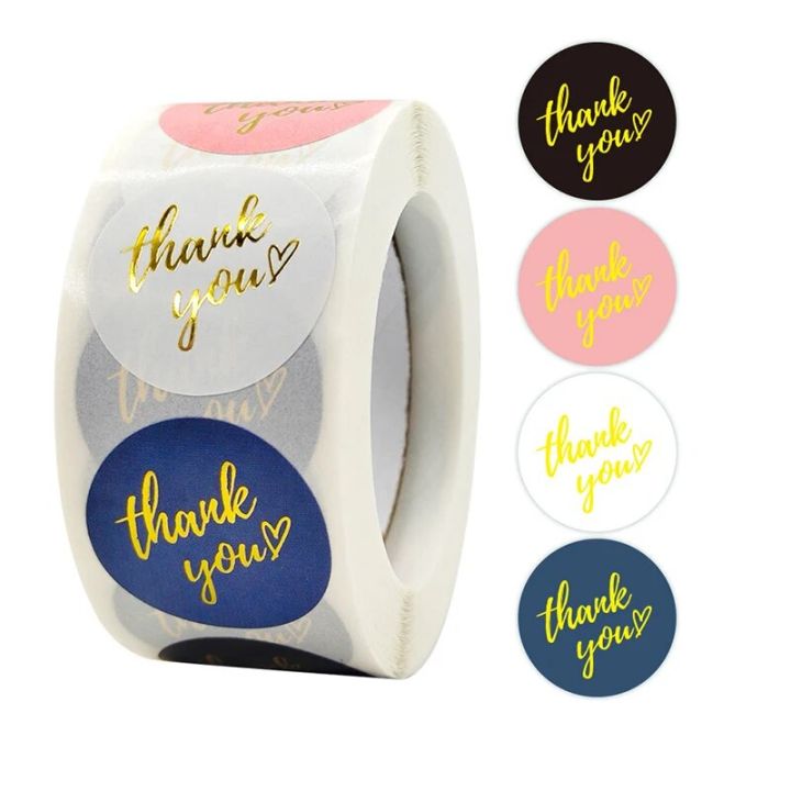 500Pcs 1inch Thank You Stickers For Envelope Sealing Labels Stationery ...