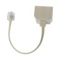 RJ11 to Double RJ11 Socket Female Port Splitter, RJ11 Plug to 2 Jack Adapter Telephone Wire can connect 2 telephones at once. 